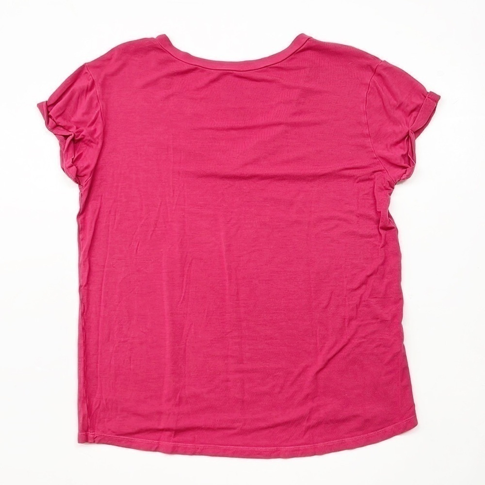 Recycled Karma Thank You For Being A Babe red v-neck t-shirt - Picture 2 of 4